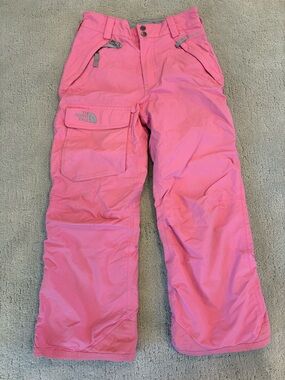 The North Face HYVENT Youth Girls Size 10/12 Med Bubblegum Pink Ski Snow Pants